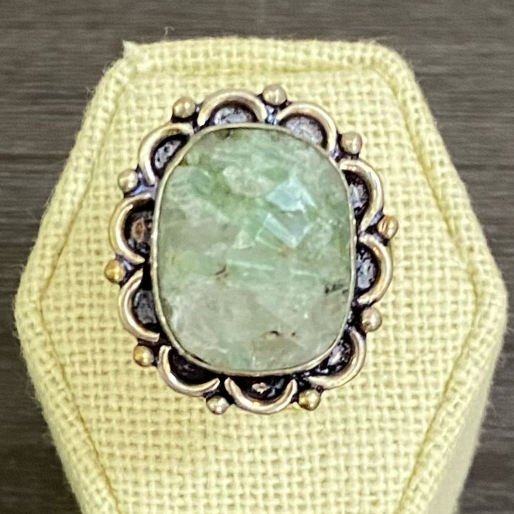 Vintage Green Quartz Ring